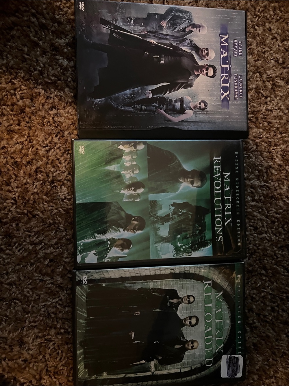 The Matrix Trilogy DVD Set - Black and Green Cover Art